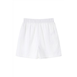 Short de tiro alto Blanco