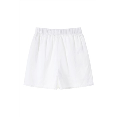 Short de tiro alto Blanco