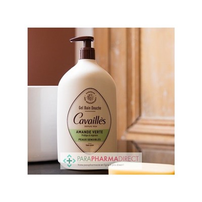 Cavaillès Gel Bain Douche - Amande Verte - Peaux Sensibles 1 Litre