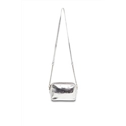 Bandolera de piel Elyn Plateado