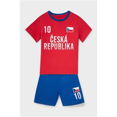 Shorty-Pyjama - Bio-Baumwolle - 2 teilig
