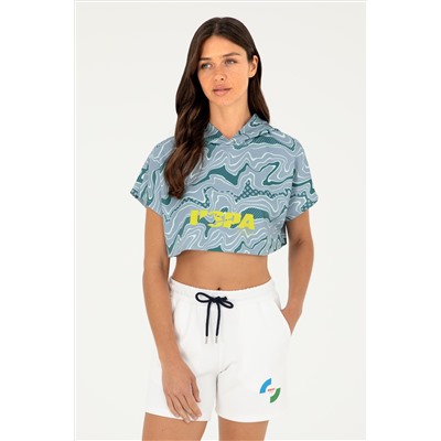 Kadın Koyu Yeşil Kapüşonlu Sweatshirt