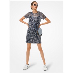MICHAEL MICHAEL KORS Floral Sequined T-Shirt Dress