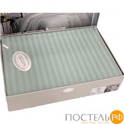 Постельное белье "Карвен" Stripe Satin семейное N 164-SS 013 mint/ментоловый