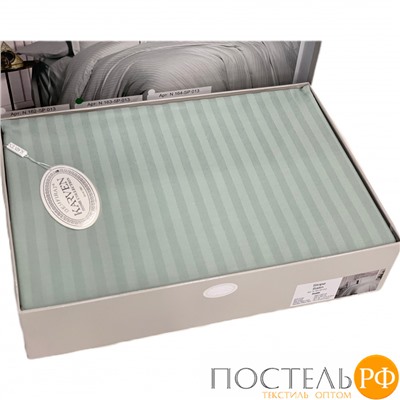 Постельное белье "Карвен" Stripe Satin семейное N 164-SS 013 mint/ментоловый