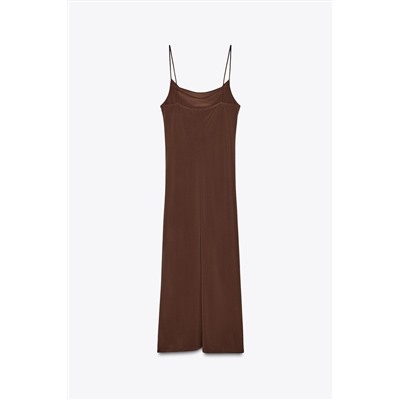 MIDI DRESS WITH GATHERING