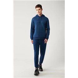 Avva Erkek İndigo 3 İplik Baskılı Standart Fit Normal Kesim Jogger Pantolon A32Y3411