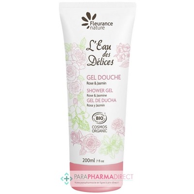 Fleurance Nature Gel Douche - Rose & Jasmin - BIO 200 ml