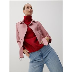 Bikerjacke mit Gürtel