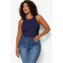 Mavi Halter Yaka Basic Örme Atlet TBBSS23CV00001