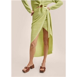Falda cruzada punto -  Mujer | MANGO OUTLET Melilla