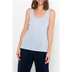 Camiseta de tirantes de lino Azul pastel