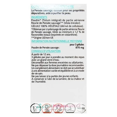 ArkoPharma ArkoGélules - Pensée Sauvage - Purification de la Peau - 45 gélules