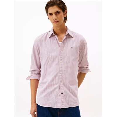 Regular Fit Stripe Stretch Oxford Shirt