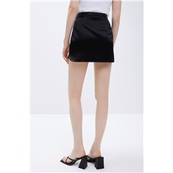 Minifalda de talle alto Negro