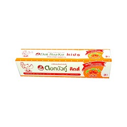 Зубная паста для детей старше 3 лет Dok Bua Ku со вкусом апельсина от Twin Lotus 35 гр / Twin Lotus Dok Bua Ku Kids Herbal Toothpaste Orange flavour 35g