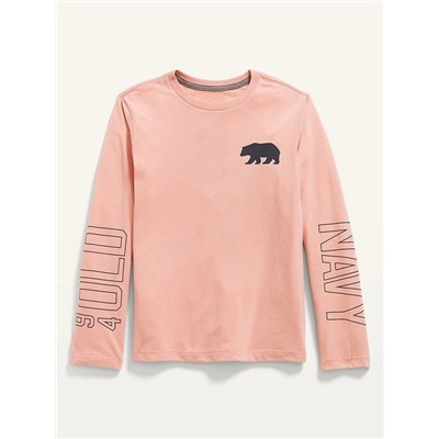 Long-Sleeve Logo-Graphic Tee For Boys