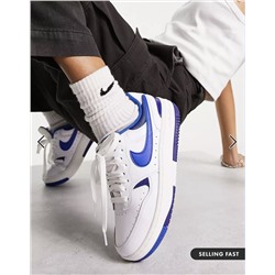 Nike Gamma Force sneakers in white & blue