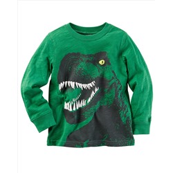 Long-Sleeve Dinosaur Graphic Tee