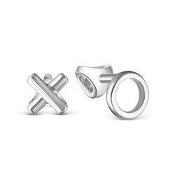 Серьги-пусеты из серебра родированные 925 пробы 21365р