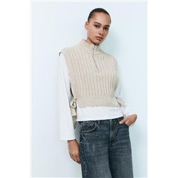 ZIP-UP GILET T-SHIRT