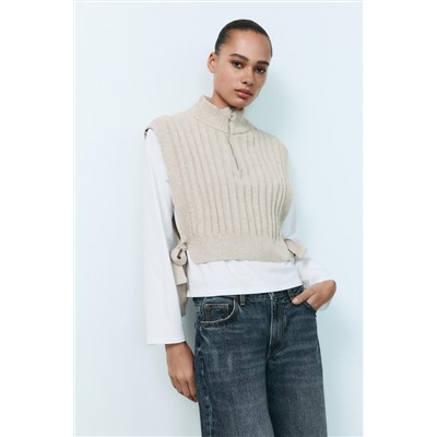 ZIP-UP GILET T-SHIRT