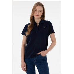 Kadın Lacivert Basic Polo Yaka Tişört