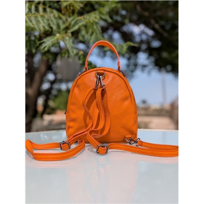 Итальянская сумка - рюкзак из натуральной кожи от AB Zapatos mochila NAPA naranja АКЦИЯ