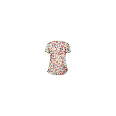 UA Beautiful Day Silver Print Scrub Top