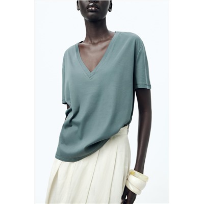 MINIMALIST MERCERISED THREAD T-SHIRT