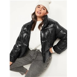 Water-Resistant Frost Free Short Puffer Jacket for Women
