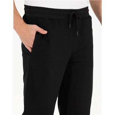 Siyah Slim Fit Eşofman Altı