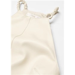 Vestido halter efecto piel