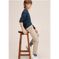 Pantalón slim fit bajo elástico -  Niño | MANGO OUTLET España