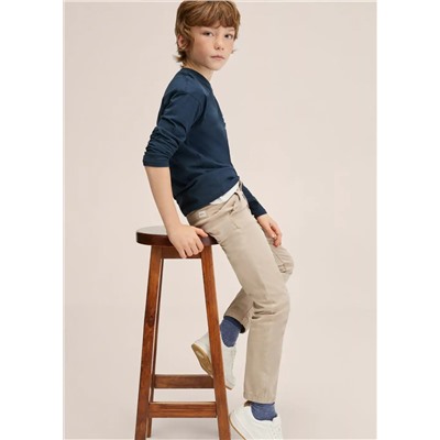 Pantalón slim fit bajo elástico -  Niño | MANGO OUTLET España