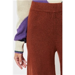 Pantalón 7/8 cintura alta - Marrón