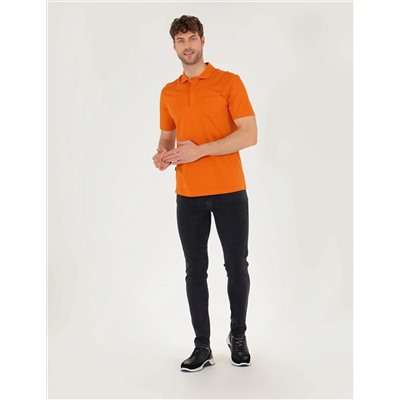 Kahverengi Regular Fit Polo Yaka Merserize Tişört