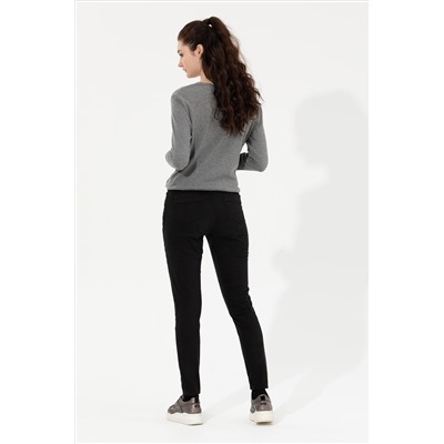 Kadın Siyah Toothpick Fit Pantolon