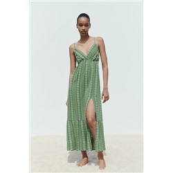 CUTWORK EMBROIDERY MIDI DRESS