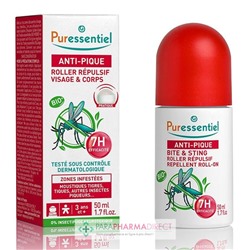 Puressentiel Anti-Pique Roller Répulsif Visage & Corps BIO 50 ml