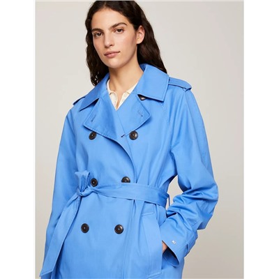 Tommy Hilfiger Short Cotton Trench Coat
