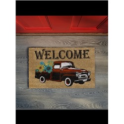 Fußmatte "Welcome Auto" in Natur - (L)60 x (B)40 cm
