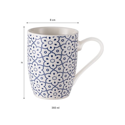 Fiona Kupa - Mavi/Beyaz - 360 ml