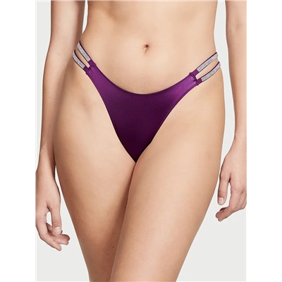 VERY SEXY Crotchless Shine Strap Lace Brazilian Panty