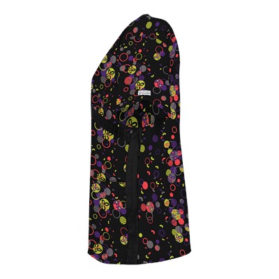 UA Circle Of Zenergy Black Mock Wrap Scrub Top
