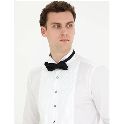 Beyaz Slim Fit Smokin Gömlek