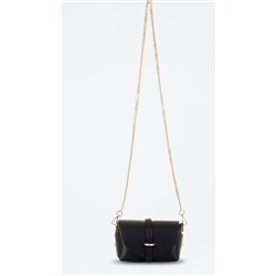 Bandolera de piel Aurora - Negro