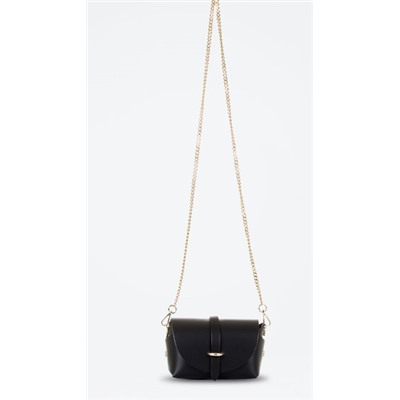Bandolera de piel Aurora - Negro