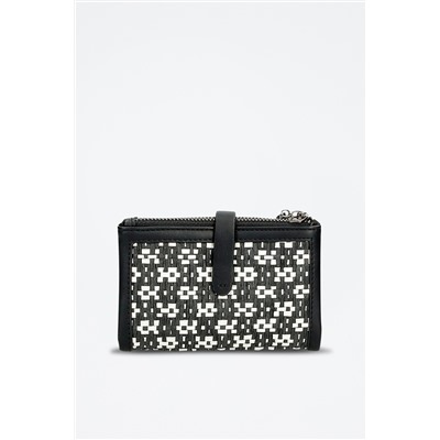 Monedero Lana Beige y negro