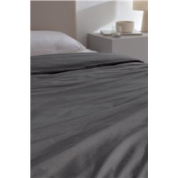 Manon King Size %100 Pamuk Ranforce Düz Nevresim - Antrasit
